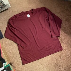 NEW Vintage Old School Hockey Jersey Solid Burgundy